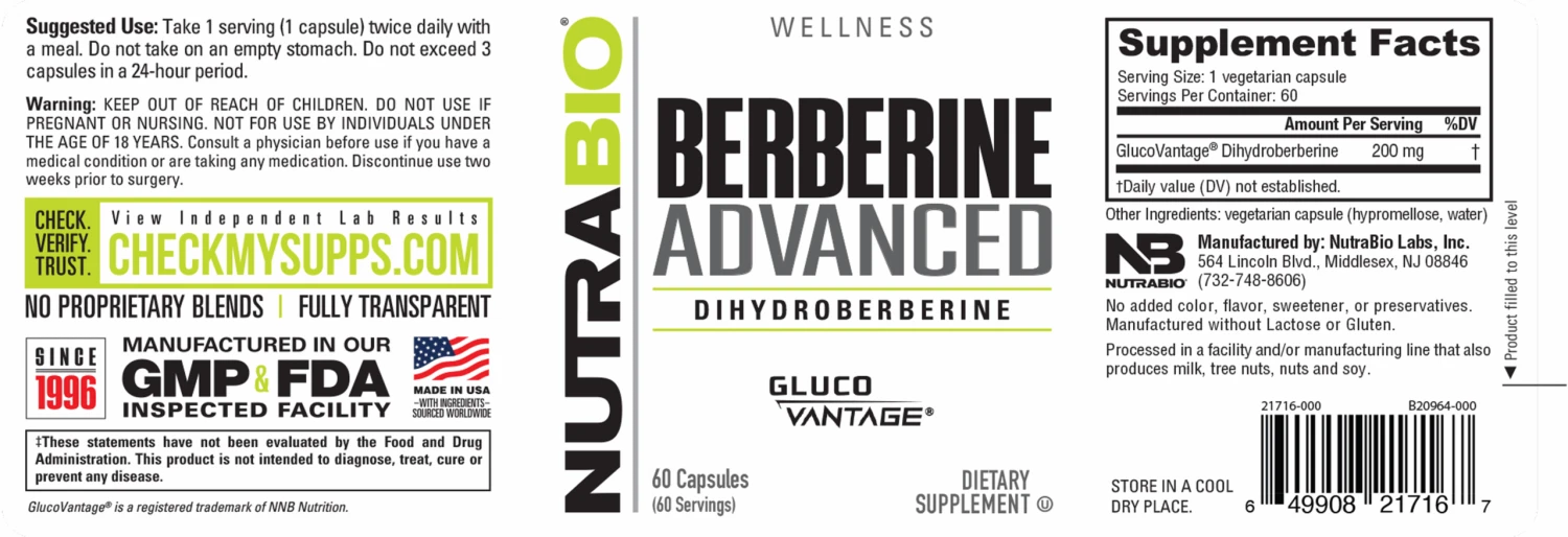 Berberine Advanced (200 Mg) 5 Berberine Advanced (200 Mg) - Image 3