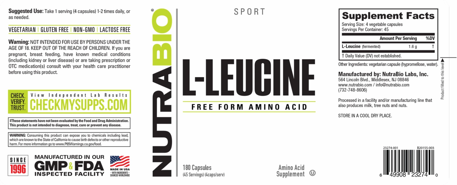 Leucine (400mg) 5 Leucine (400mg) - Image 3
