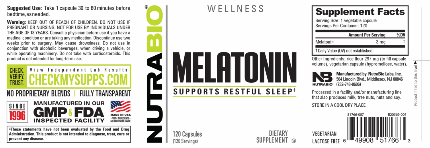 Melatonin (3mg) 5 Melatonin (3mg) - Image 3